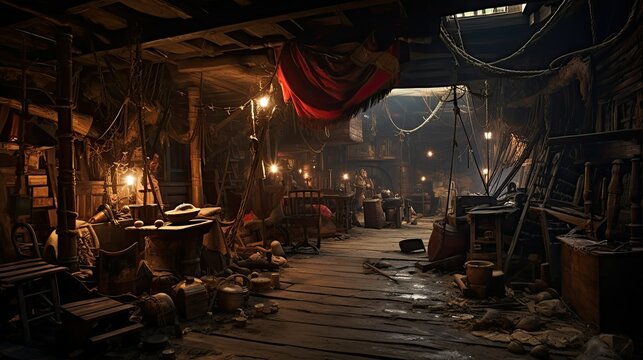 cannon pirate ship interior