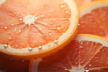  Closup shot of orange slices. Generative AI