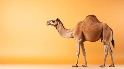 Foto op Aluminium camel in the desert. A lonely camel in the desert © Rassamee