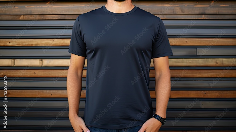 Poster fashion navy tee shirt