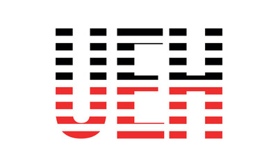 UEH three initial letter iconic line negative space minimal logo design vector template. monogram, abstract, wordmark, business, typography, minimalist, brand, company, flat, modern, unique, simple