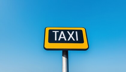 Taxi Parking Sign in Modern Flat Style Vector Design