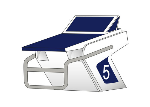 Illustration Startblock Swimming / Startblock Schwimmen