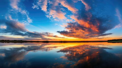 Fototapeta premium tranquility sky lake