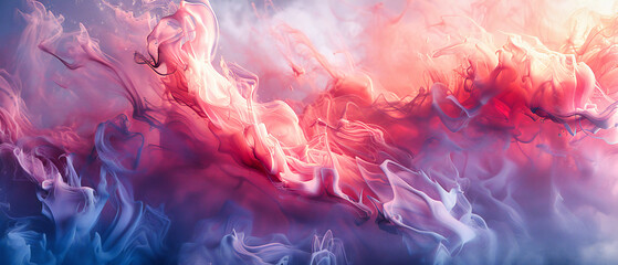 Ethereal Cloud of Colors, Dreamlike Smoke Texture, Abstract Artistic Background, Vibrant Fantasy Imagination