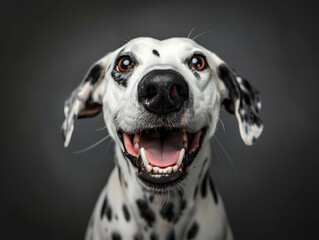 Dalmatian dog portrait, generative ai image