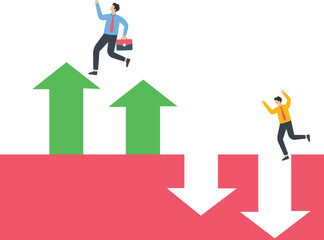 Economic recovery and Guidance For Direction, Vision Management or Decision-making concept,

