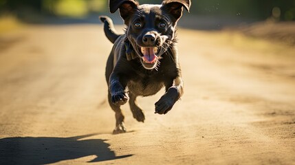 behavior dog leash pulling - obrazy, fototapety, plakaty