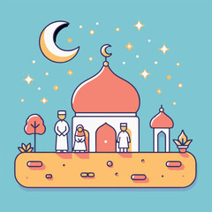 Ramadhan Mosque greeting card