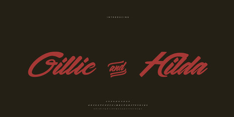 signature Font Calligraphy Logotype Script Brush Font Type Font lettering handwritten	

