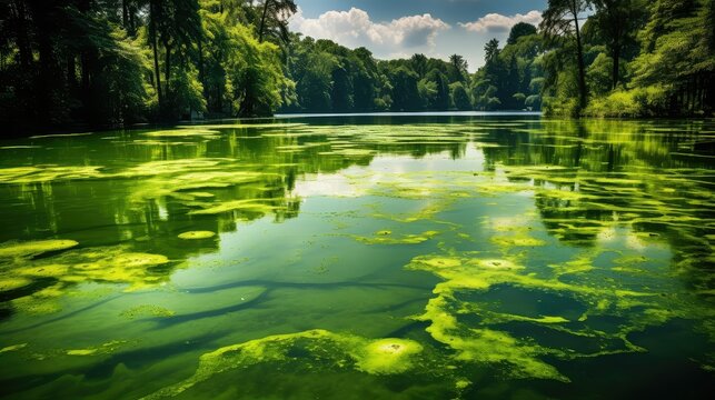 green algae lake
