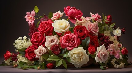 garden roses and flowers