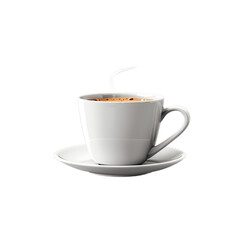 Obraz premium Coffee cup isolated on transparent background. Coffee cup beverage, cafe breakfast illustration