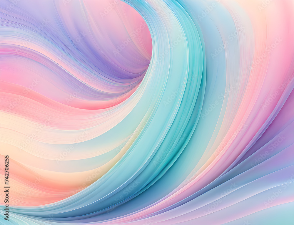 Poster pastel-hued-abstract-wave-transparent-fluid-design-gradient-from-soft-pinks-to-light-blues-in