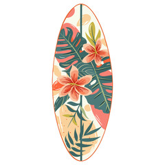 flower pattern with Surfboard