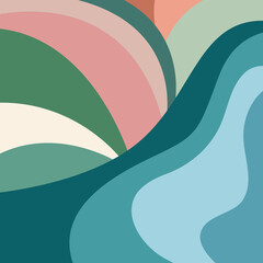 banner frame background .Colorful poster background vector illustration. art print for beauty, fashion and natural products, wellness, wedding and event.