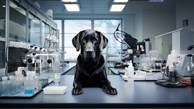trag dog in lab