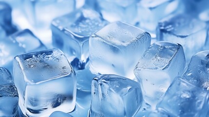 Obraz premium A pile of ice cubes stacked on top of each other. Suitable for various concepts and designs