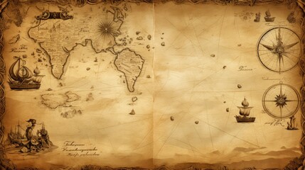 treasure pirate map background