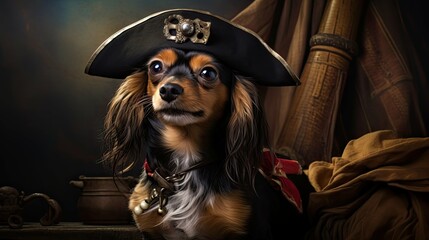 parrot pirate dog