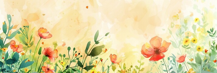 watercolor flower background, floral summer background for wedding stationery, flower background with watercolor, watercolor style for background 