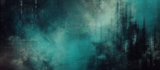 Abstract art painting black aqua teal white. Posters, covers, prints. Abstract wall art. Digital interior art. abstract texture. For design, print, wallpaper, poster, card, mural, rug.