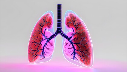 Human Health Lungs and Bronchi - obrazy, fototapety, plakaty