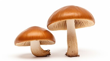 Two mushrooms side by side, suitable for nature backgrounds