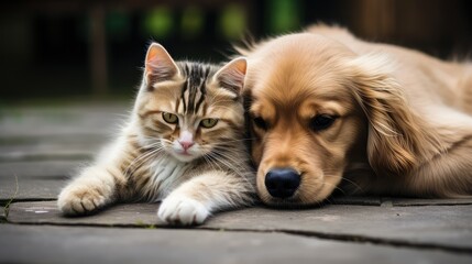 adorable cute dog cat