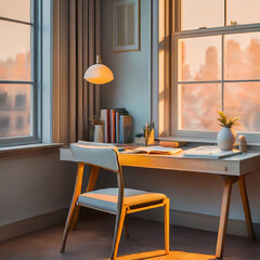 Fototapeta premium Study space at home relaxing space background