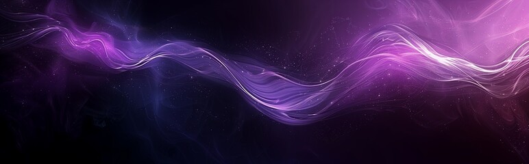 Obraz premium Abstract violet background, purple silky smoke, neon glow background, wallpaper, laser beam light lines, high speed internet, technology backdrop.