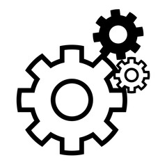 Setting black tool white vector illustration isolated on white background. classic modern diseign