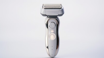 Close up shot of a razor on a plain white background, ideal for personal care and hygiene concepts