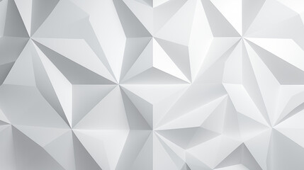 Abstract minimalist geometric triangle lowpoly mosaic pattern. White triangular abstract background.