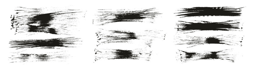 Hand Drawn Flat Fan Brush Thin Long Background High Detail Abstract Vector Background MEGA Set 