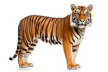 Naklejka premium tiger isolated on white background