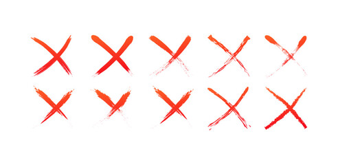 Cross icon set. Abstract cross icons. Flat style. Vector icons