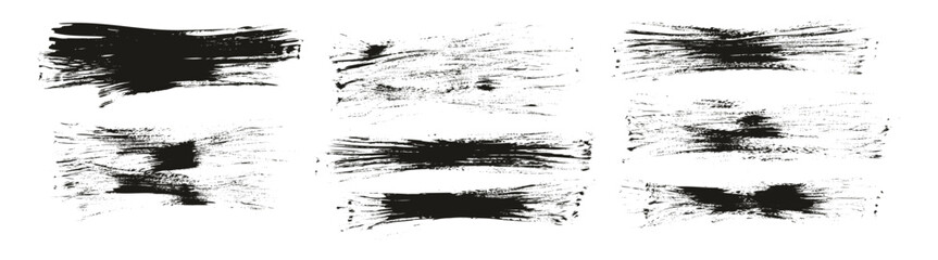 Hand Drawn Flat Fan Brush Thin Long Background High Detail Abstract Vector Background MEGA Set 