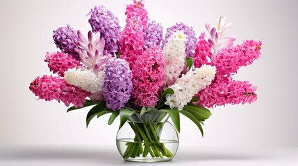 vase hyacinth flower arrangement