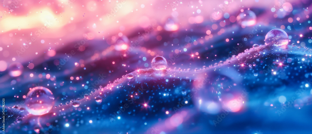 Poster stellar nebula: cosmic galaxy background with glowing stars and colorful space clouds