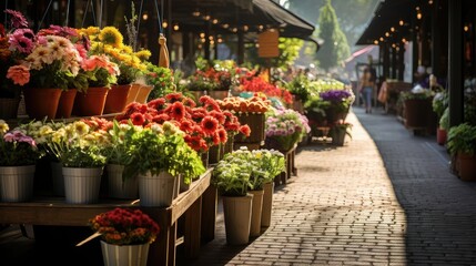 Fototapeta na wymiar fresh farmers market flowers