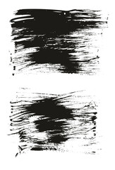 Hand Drawn Flat Fan Brush Thin Long Background High Detail Abstract Vector Background Set 