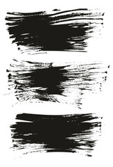 Hand Drawn Flat Fan Brush Thin Long Background High Detail Abstract Vector Background Set 