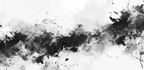 black and white paint splatter background