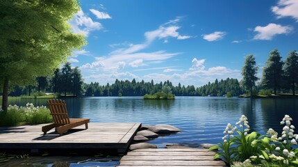 peaceful relax at lake
