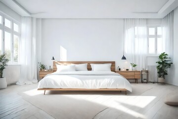 white interior of a bedroom
