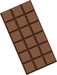 chocolate bar isolated vector flat design