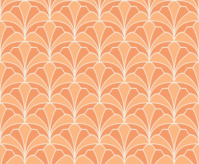 Abstract floral seamless pattern. Vector art deco texture. Geometric minimalist background.