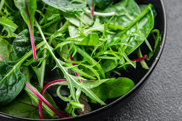 salad mix leaves micro green, juicy snack healthy eating cooking meal food on the table copy space...