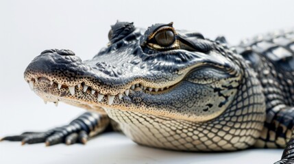 Fototapeta premium Crocodile on white background.